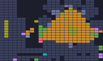 Color Block Jam level 1803: screenshot of the board
