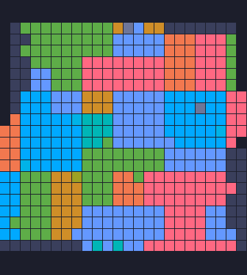 Color Block Jam level 206: screenshot of the board