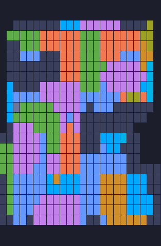 Color Block Jam level: screenshot of the board