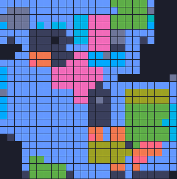 Color Block Jam level 1814: screenshot of the board