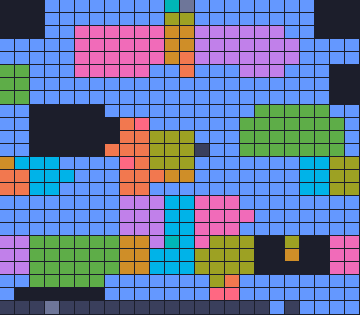 Color Block Jam level 1813: screenshot of the board
