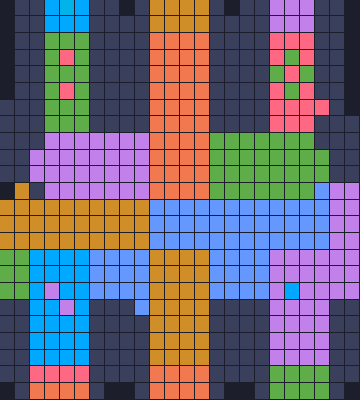 Color Block Jam level 1252: screenshot of the board