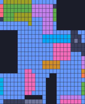 Color Block Jam level 1793: screenshot of the board