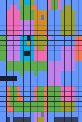 Color Block Jam level 1840: screenshot of the board