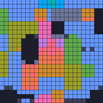 Color Block Jam level 1807: screenshot of the board