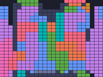 Color Block Jam level: screenshot of the board