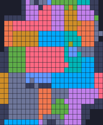 Color Block Jam level 1849: screenshot of the board