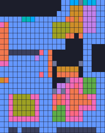 Color Block Jam level 1801: screenshot of the board
