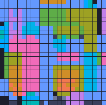 Color Block Jam level 1820: screenshot of the board