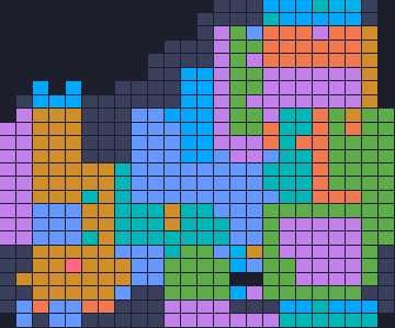 Color Block Jam level 1128: screenshot of the board