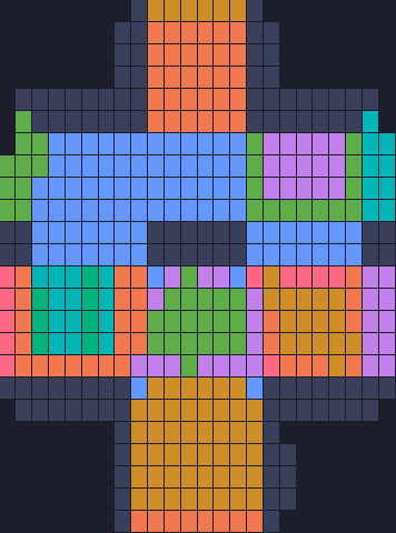 Color Block Jam level 1043: screenshot of the board