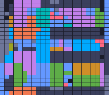 Color Block Jam level 1263: screenshot of the board