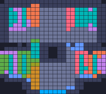 Color Block Jam level 1868: screenshot of the board