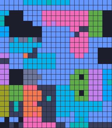 Color Block Jam level 1841: screenshot of the board