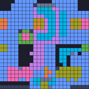 Color Block Jam level 1769: screenshot of the board