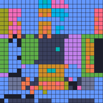 Color Block Jam level 1830: screenshot of the board