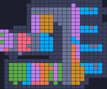 Color Block Jam level 1865: screenshot of the board