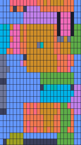 Color Block Jam level 1823: screenshot of the board