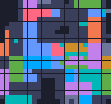 Color Block Jam level 1125: screenshot of the board