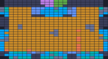 Color Block Jam level 1610: screenshot of the board