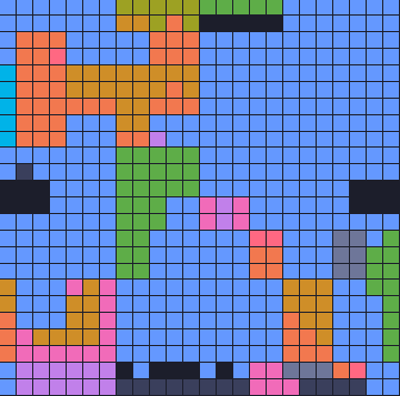 Color Block Jam level 1767: screenshot of the board