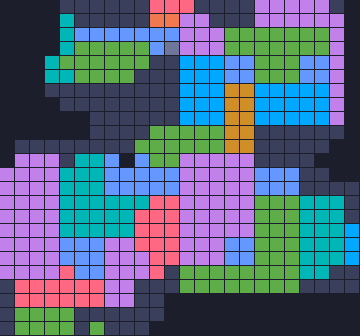Color Block Jam level 1123: screenshot of the board