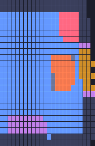Color Block Jam level: screenshot of the board
