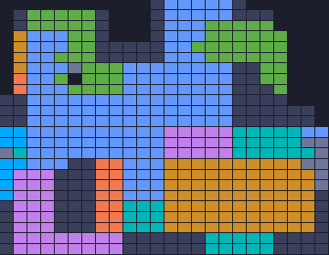 Color Block Jam level: screenshot of the board