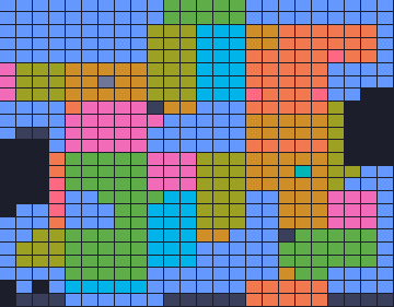 Color Block Jam level 1847: screenshot of the board