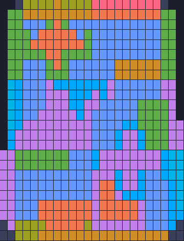 Color Block Jam level 13: screenshot of the board