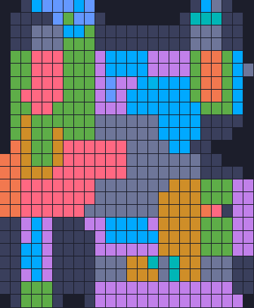 Color Block Jam level 1733: screenshot of the board