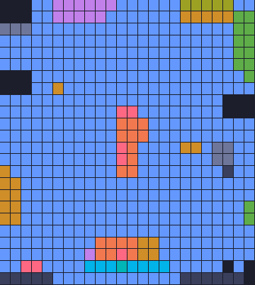 Color Block Jam level 1827: screenshot of the board