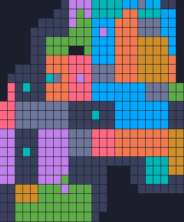 Color Block Jam level 1655: screenshot of the board