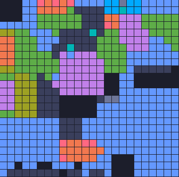 Color Block Jam level 1772: screenshot of the board