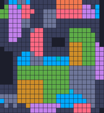 Color Block Jam level 1563: screenshot of the board