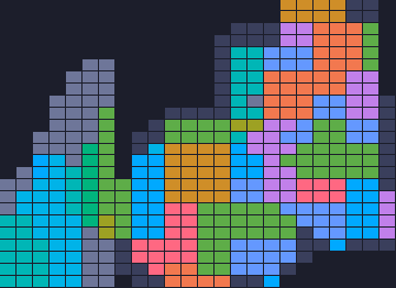 Color Block Jam level 1442: screenshot of the board