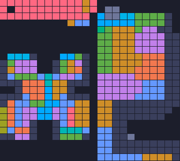 Color Block Jam level 173: screenshot of the board