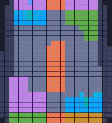 Color Block Jam level: screenshot of the board