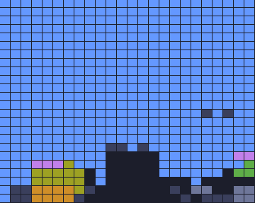 Color Block Jam level 1802: screenshot of the board
