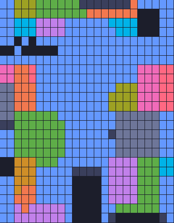 Color Block Jam level 1835: screenshot of the board