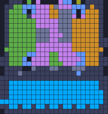 Color Block Jam level 1645 / 1653 / 2643: screenshot of the board
