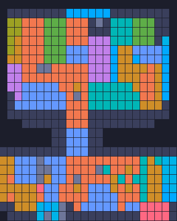 Color Block Jam level 1047: screenshot of the board
