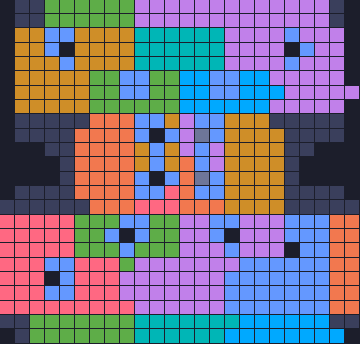 Color Block Jam level 986: screenshot of the board
