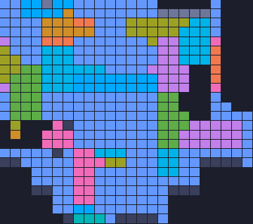 Color Block Jam level 1776: screenshot of the board