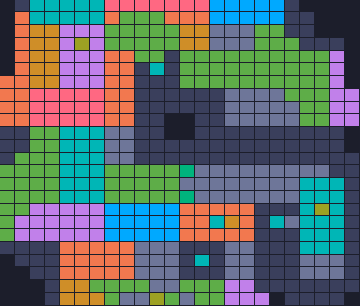 Color Block Jam level 1674: screenshot of the board