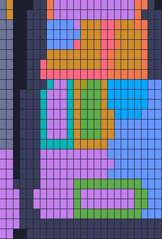 Color Block Jam level: screenshot of the board