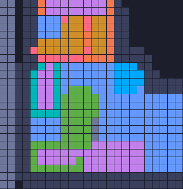 Color Block Jam level: screenshot of the board