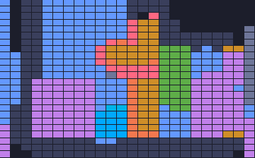 Color Block Jam level: screenshot of the board