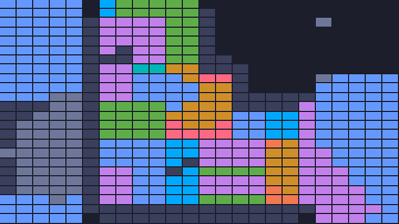 Color Block Jam level 820: screenshot of the board