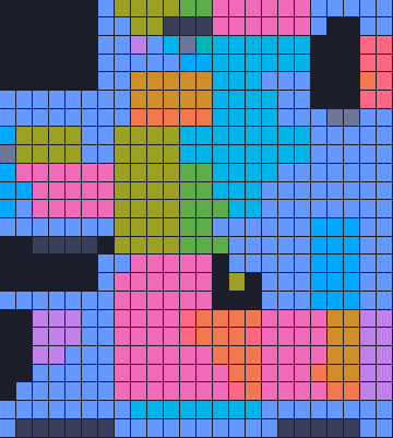 Color Block Jam level 1786: screenshot of the board
